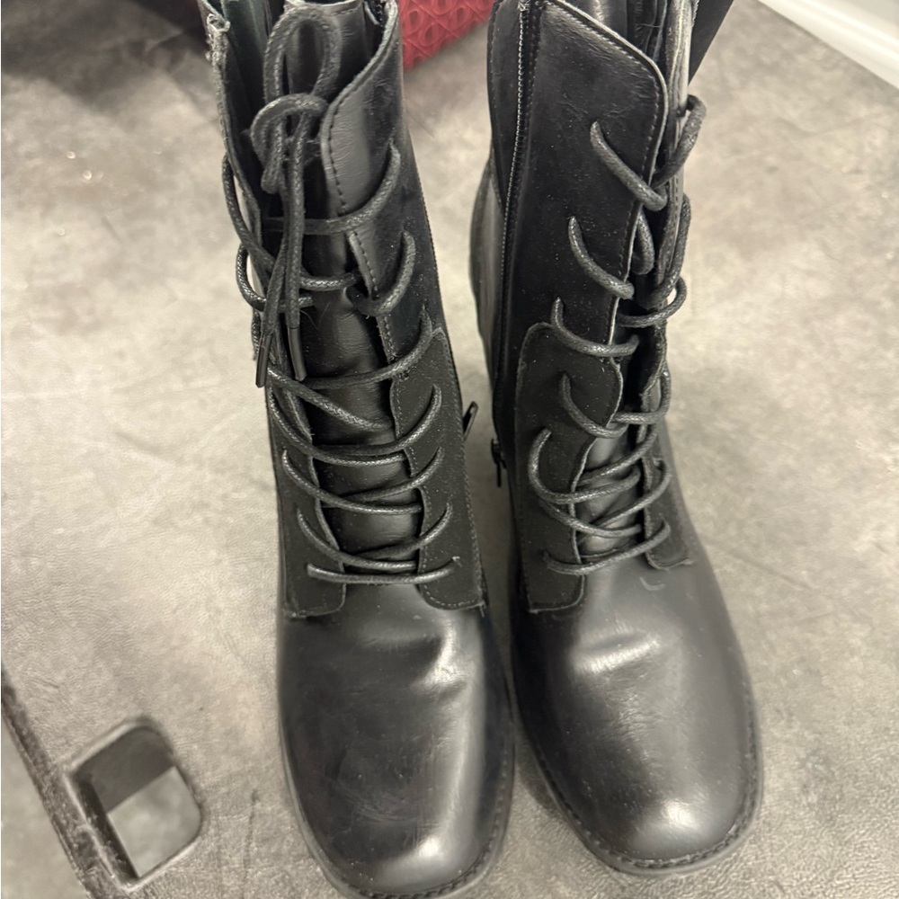 Pierre Dumas Black Combat Boots